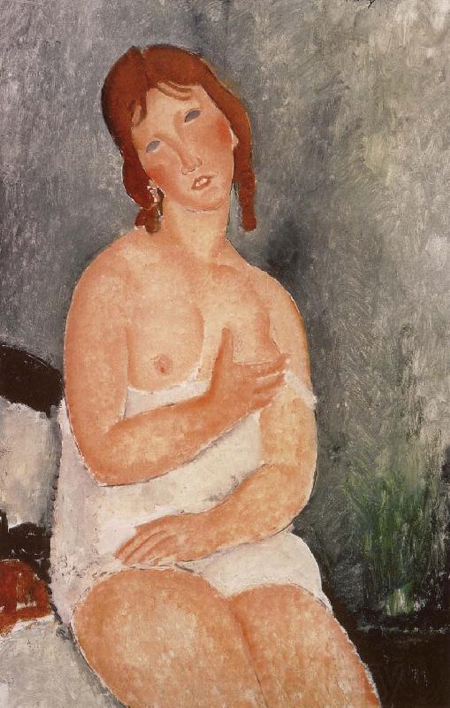 Amedeo Modigliani Red-Haired young woman in chemise Spain oil painting art